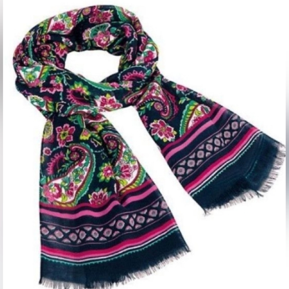VERA BRADLEY PETAL PAISLEY Hipster Crossbody + Scarf/Shawl Fringe - Picture 8 of 12